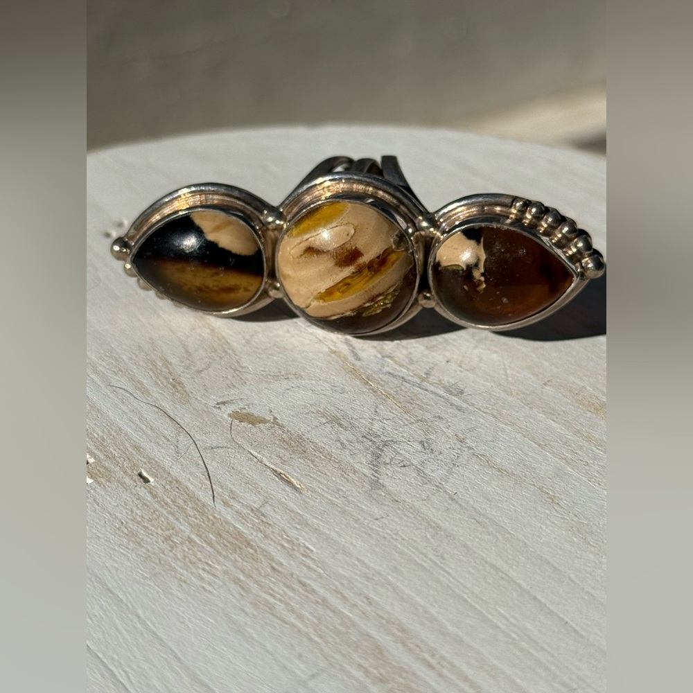 Sterling Stone Crawler Ring